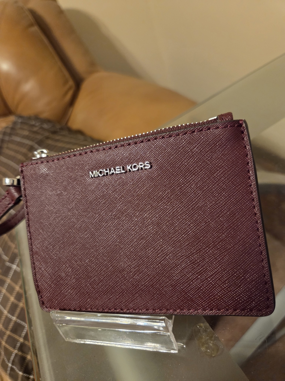 Michael Kors Burgundy Card Holder Wallet NWOT